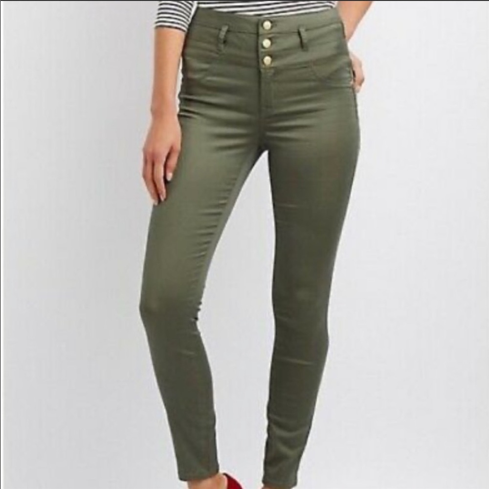 Charolette Russe High Waisted Forest Green Jeans